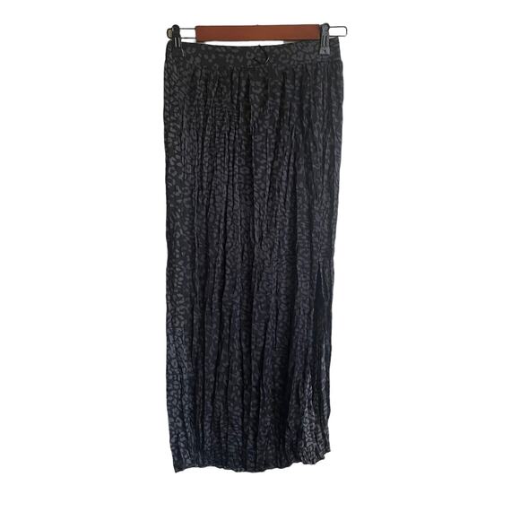 Boutique Women‎ Maxi Skirt M Black Cheetah Print Whimsigoth Fairy Beachy Boho - Picture 1 of 12